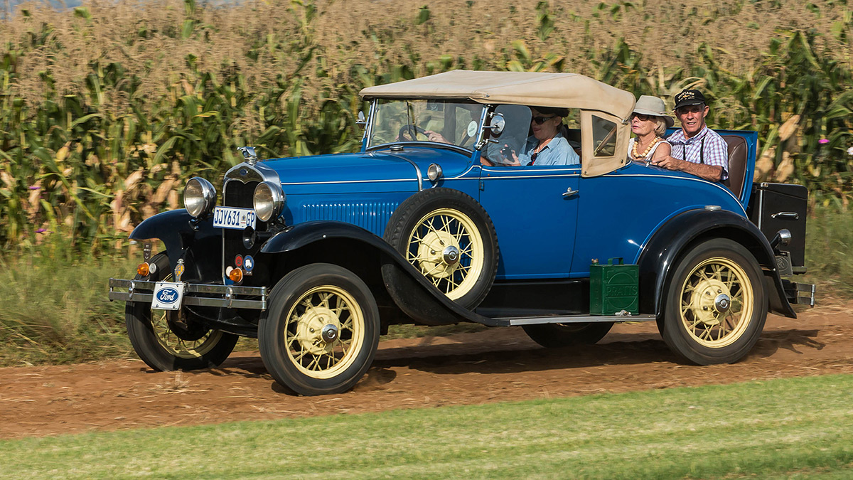 A 1930 Ford Model A Coupe from the Model A Car Club of South Africa